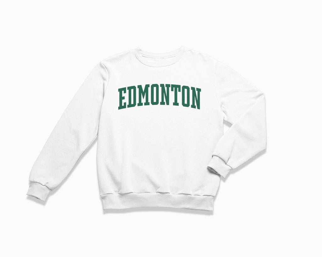 Edmonton Crewneck Sweatshirt - White/Forest Green