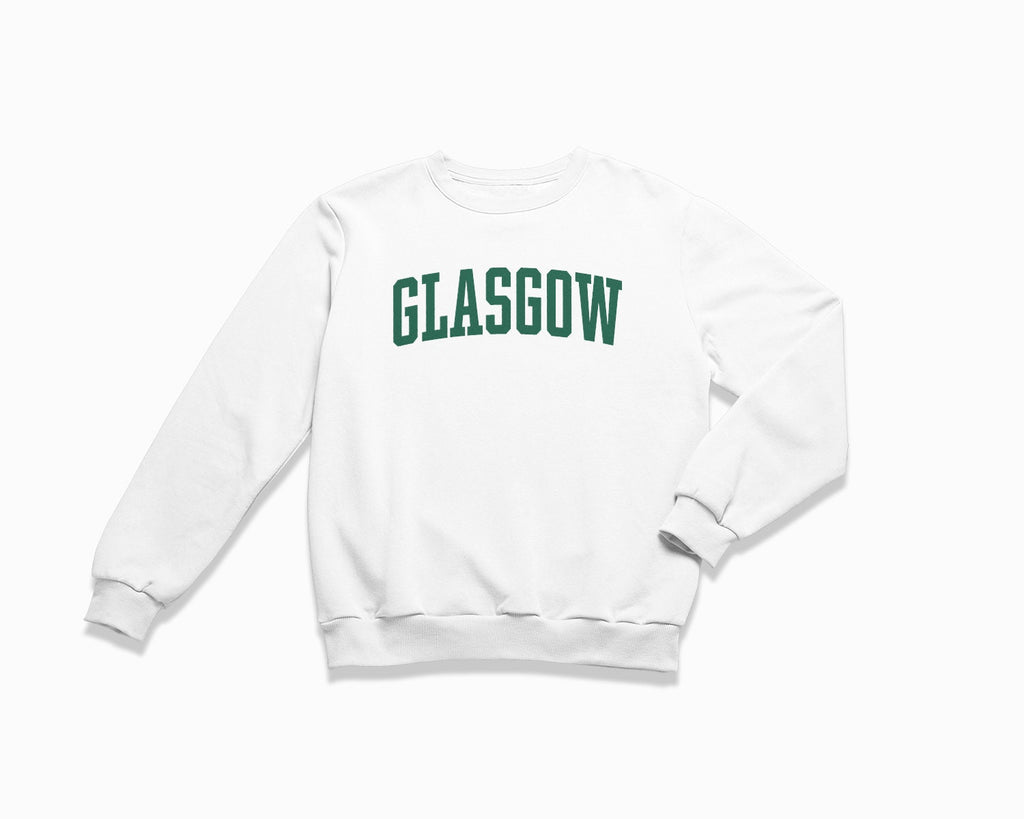 Glasgow Crewneck Sweatshirt - White/Forest Green