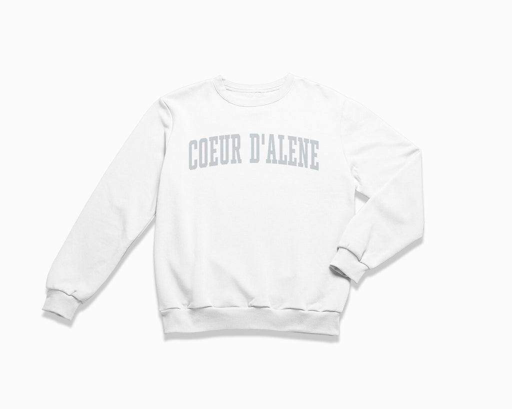 Coeur d'Alene Crewneck Sweatshirt - White/Grey