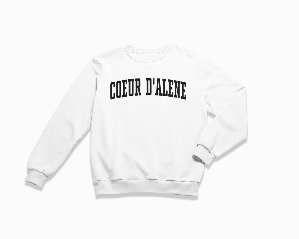Coeur d'Alene Crewneck Sweatshirt - White/Black