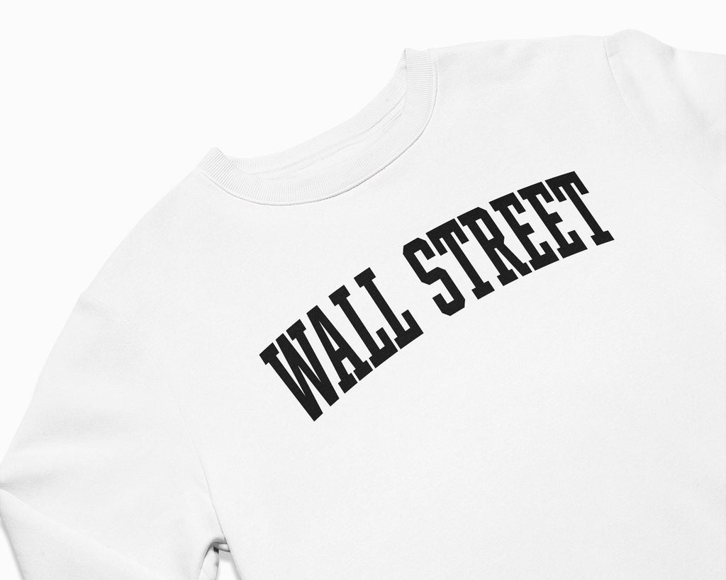 Wall Street Crewneck Sweatshirt - White/Black