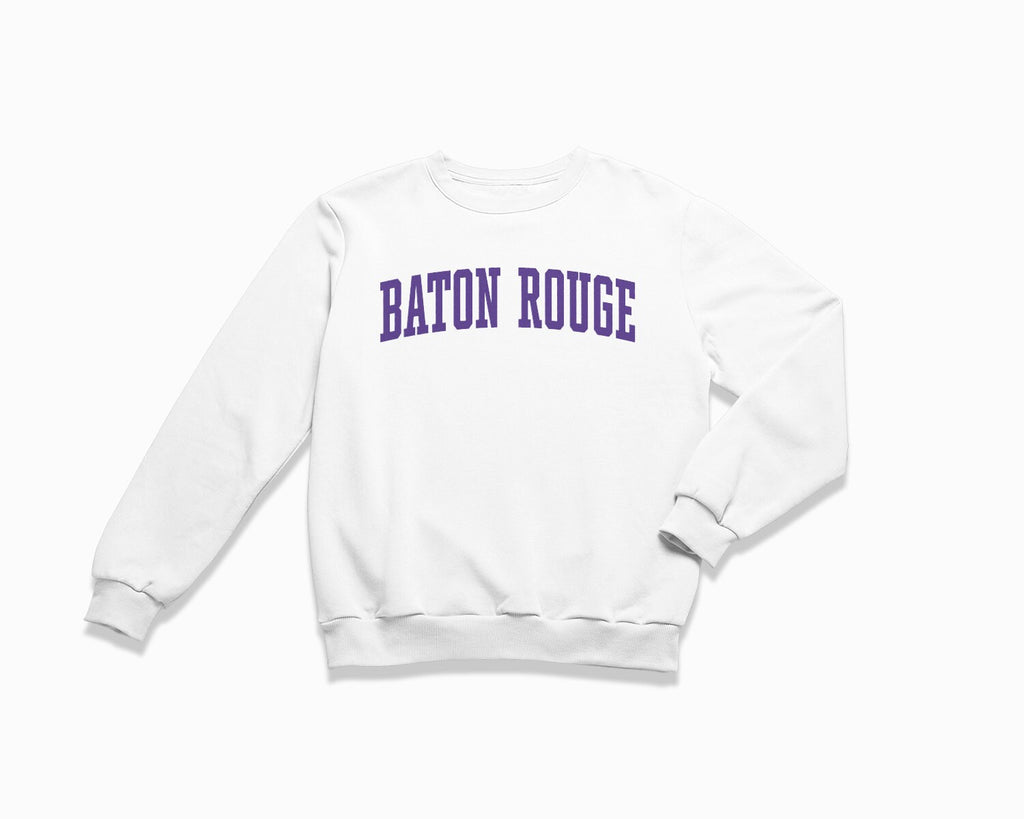 Baton Rouge Crewneck Sweatshirt - White/Purple