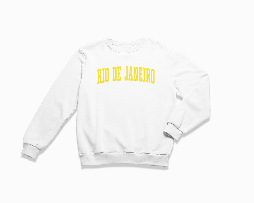 Rio De Janeiro Crewneck Sweatshirt - White/Yellow