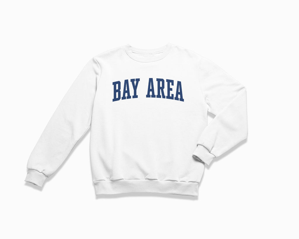 Bay Area Crewneck Sweatshirt - White/Navy Blue