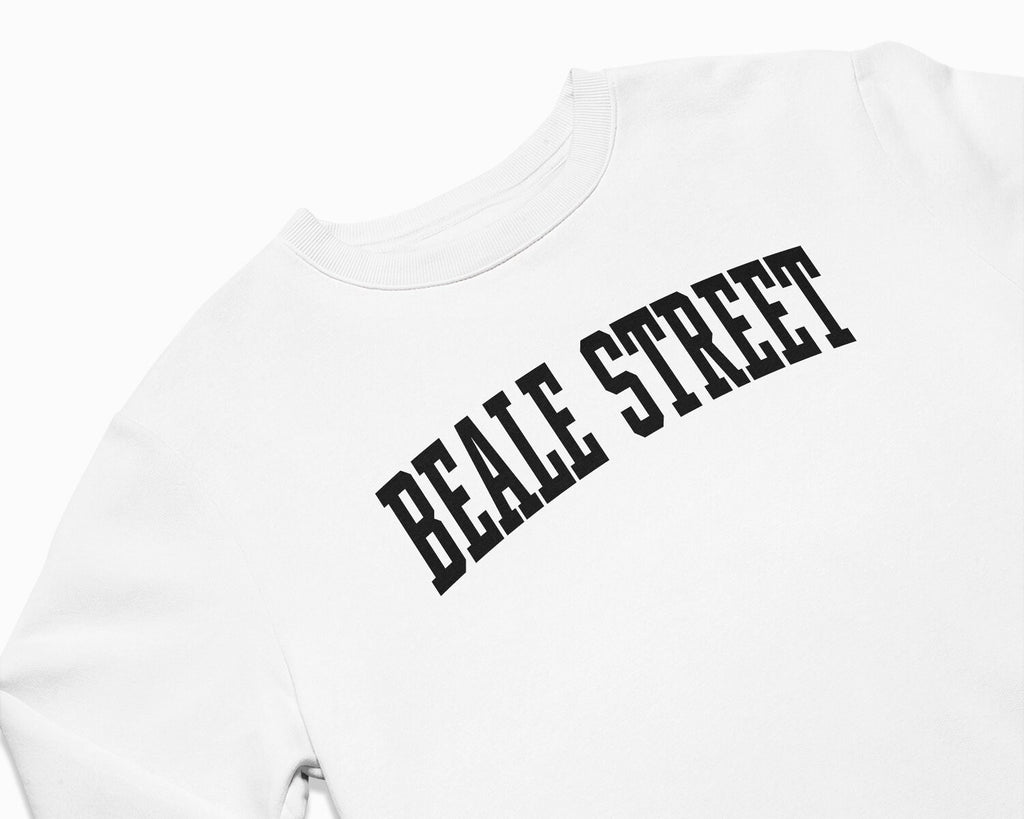 Beale Street Crewneck Sweatshirt - White/Black