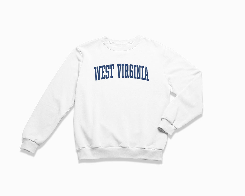 West Virginia Crewneck Sweatshirt - White/Navy Blue