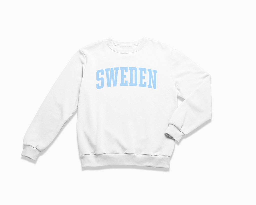 Sweden Crewneck Sweatshirt - White/Light Blue
