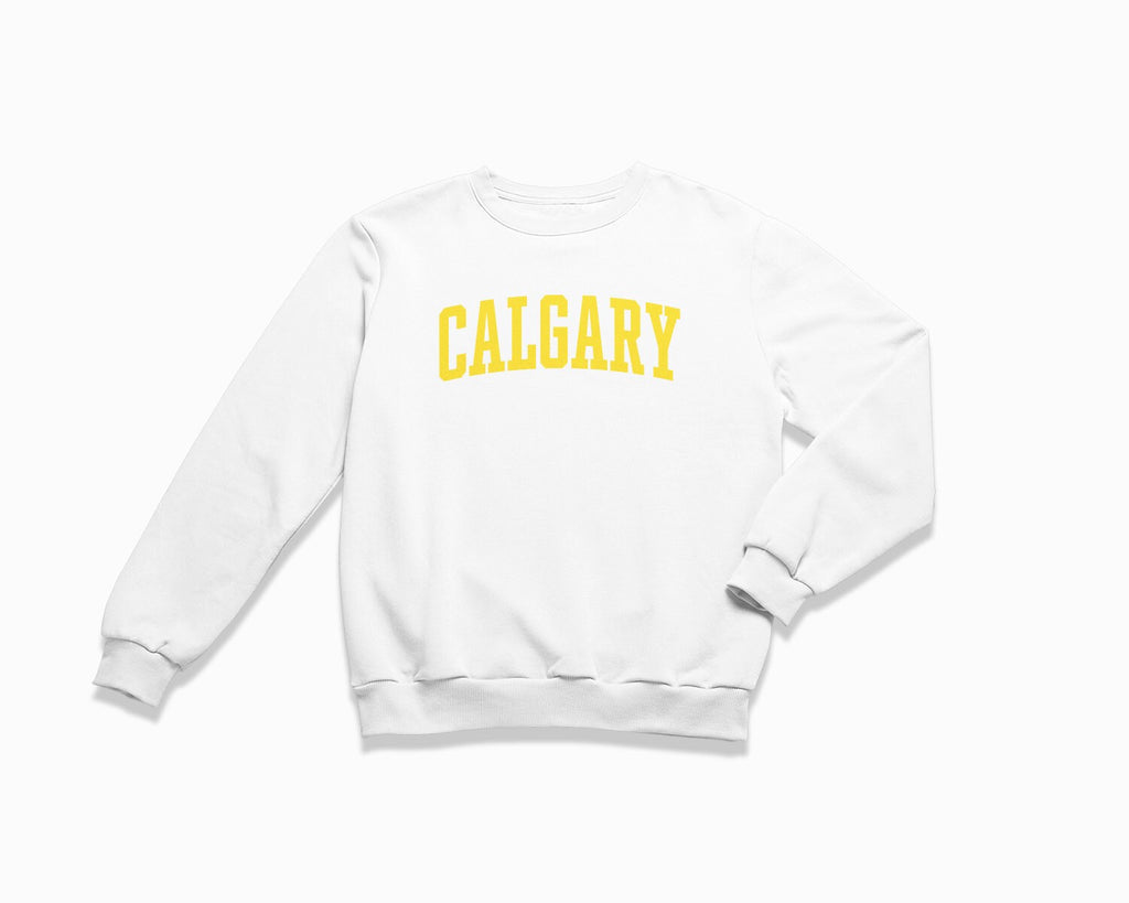 Calgary Crewneck Sweatshirt - White/Yellow