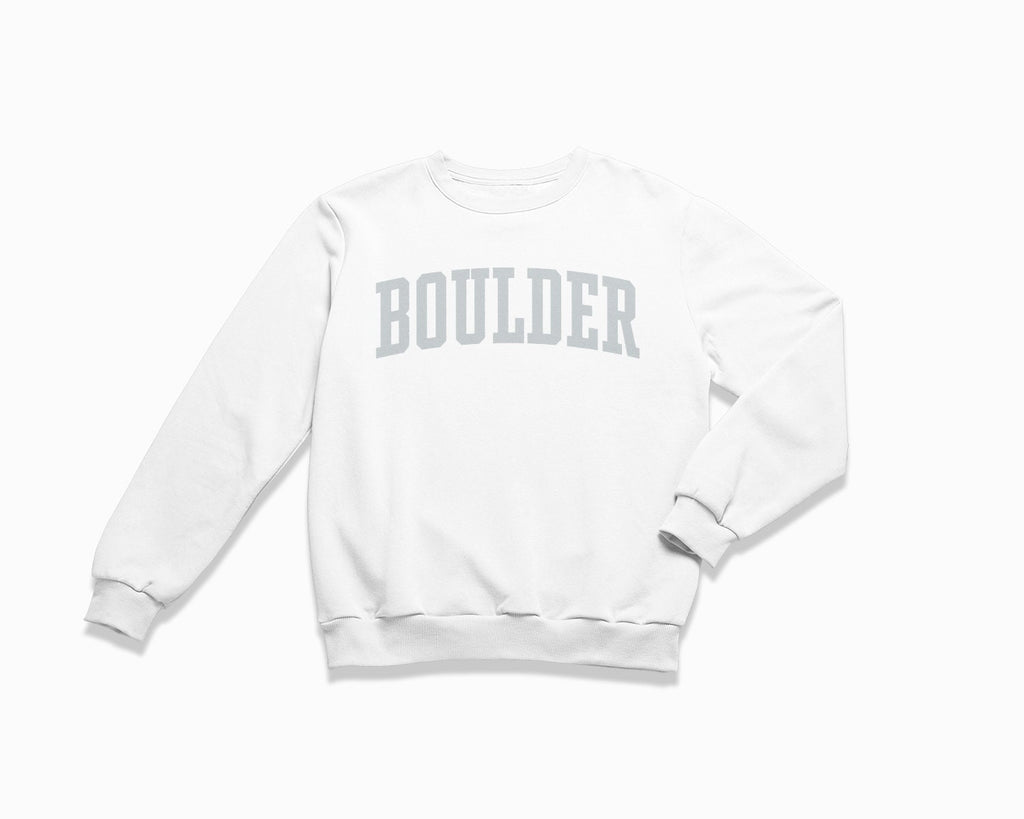 Boulder Crewneck Sweatshirt - White/Grey