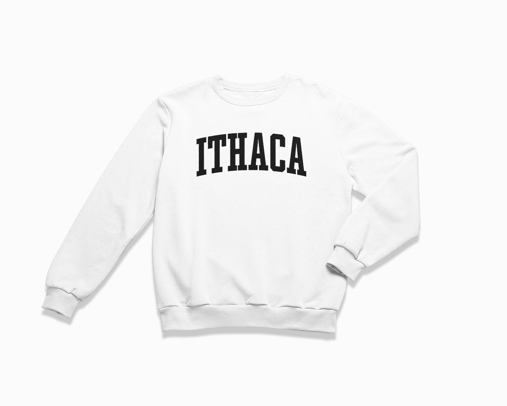 Ithaca Crewneck Sweatshirt - White/Black