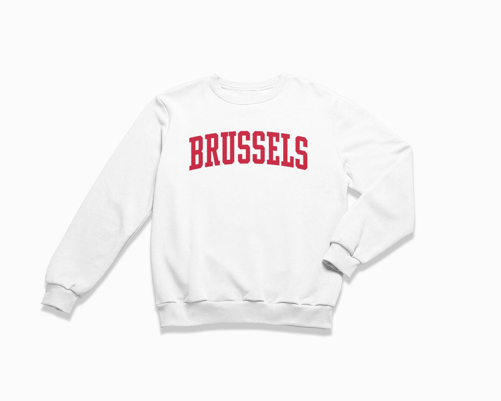Brussels Crewneck Sweatshirt - White/Red
