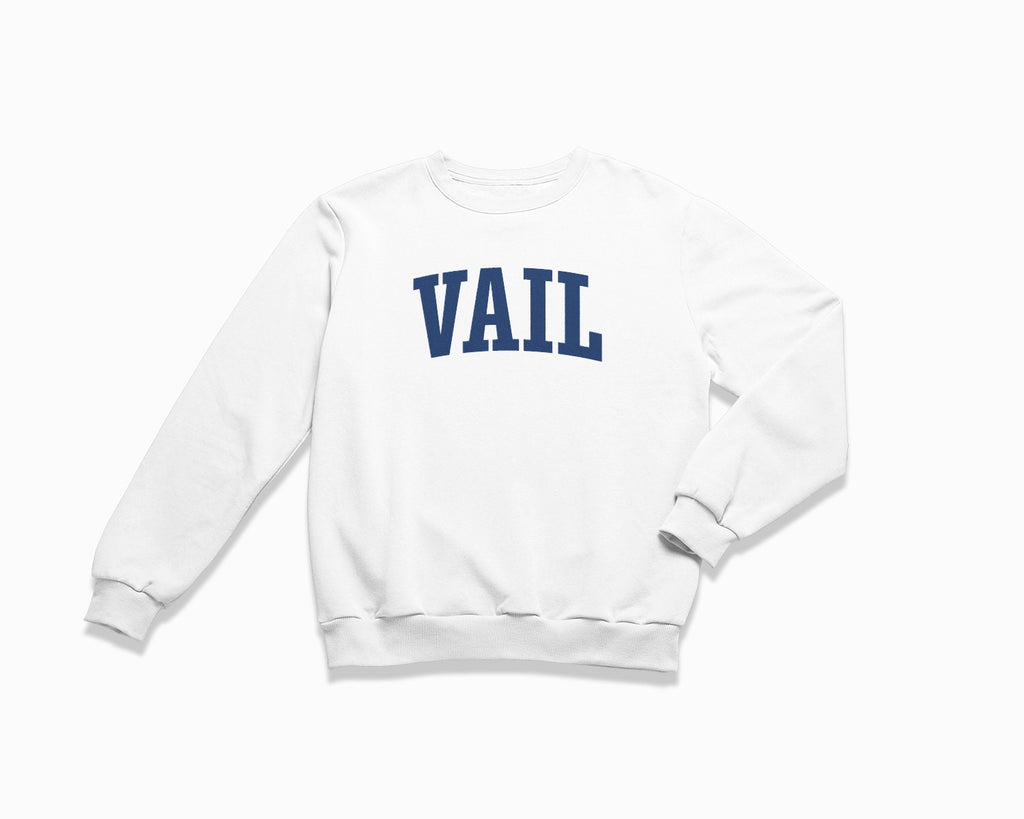 Vail Crewneck Sweatshirt - White/Navy Blue