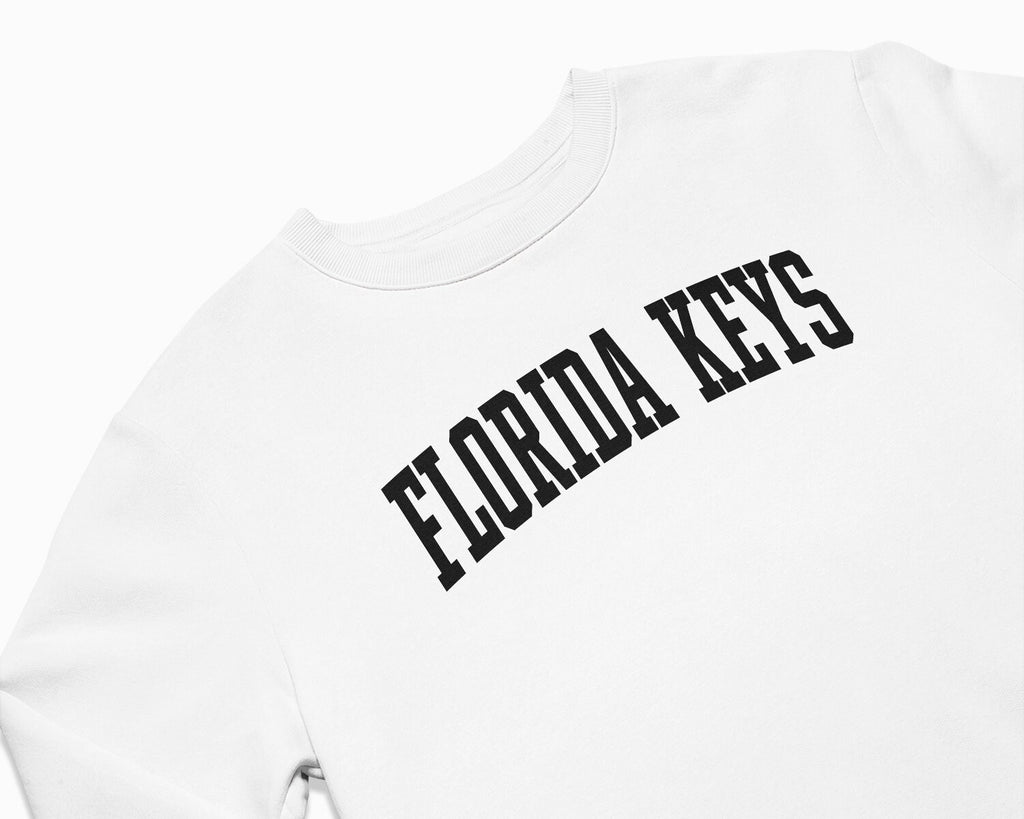 Florida Keys Crewneck Sweatshirt - White/Black