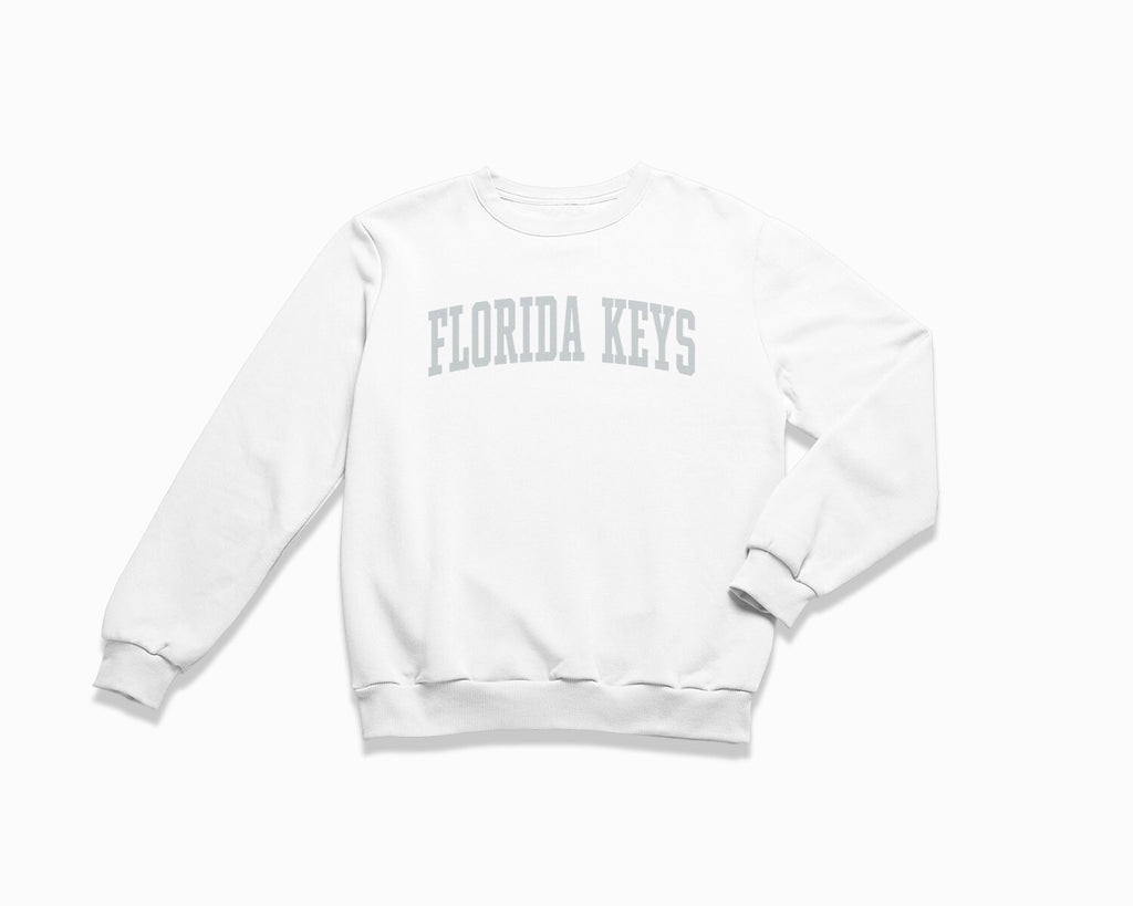 Florida Keys Crewneck Sweatshirt - White/Grey