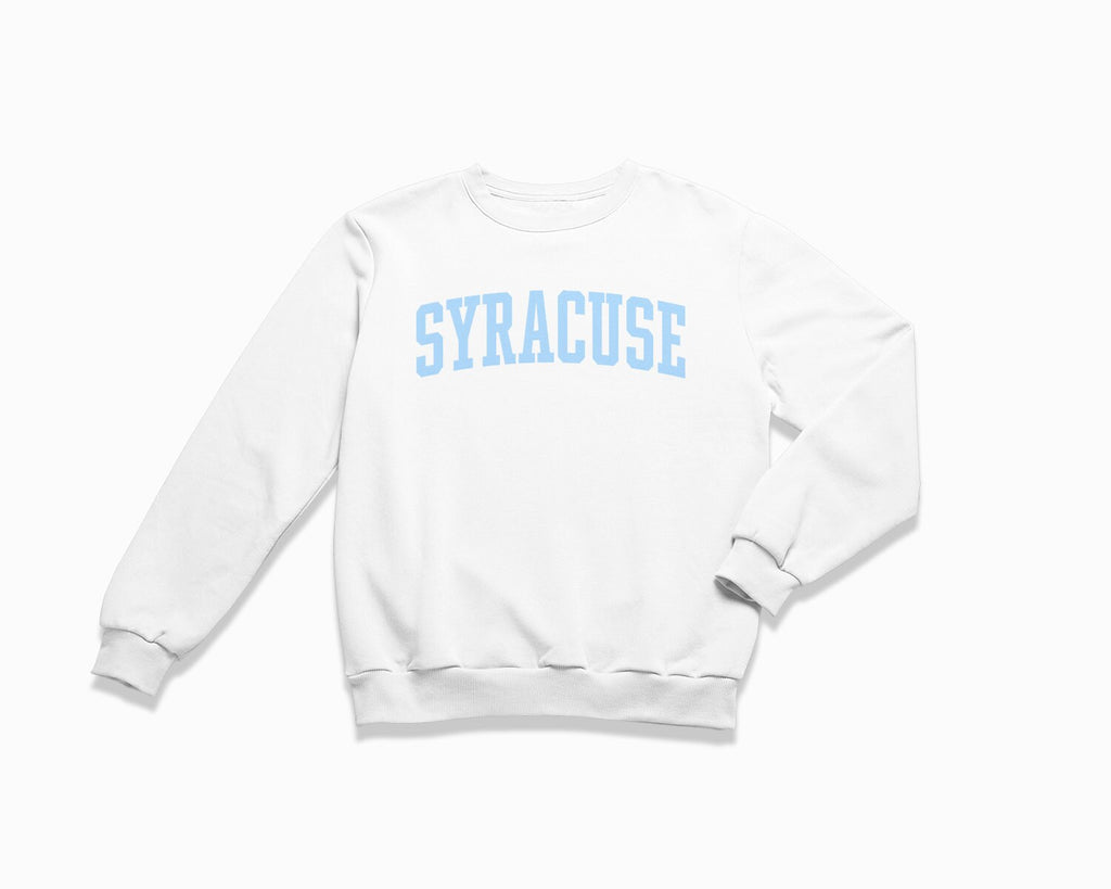 Syracuse Crewneck Sweatshirt - White/Light Blue