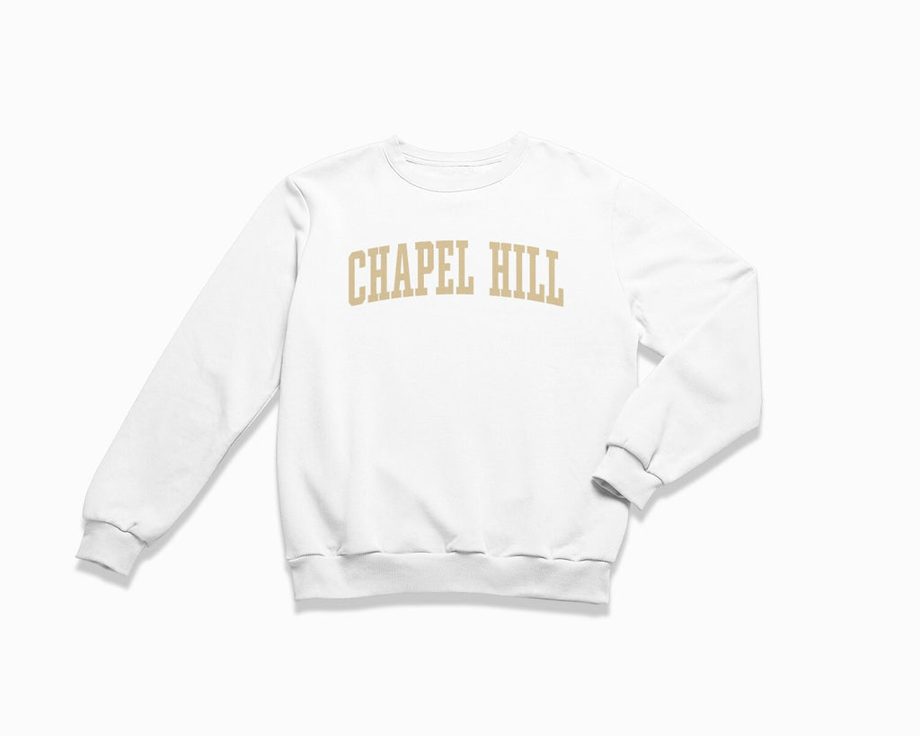 Chapel Hill Crewneck Sweatshirt - White/Tan