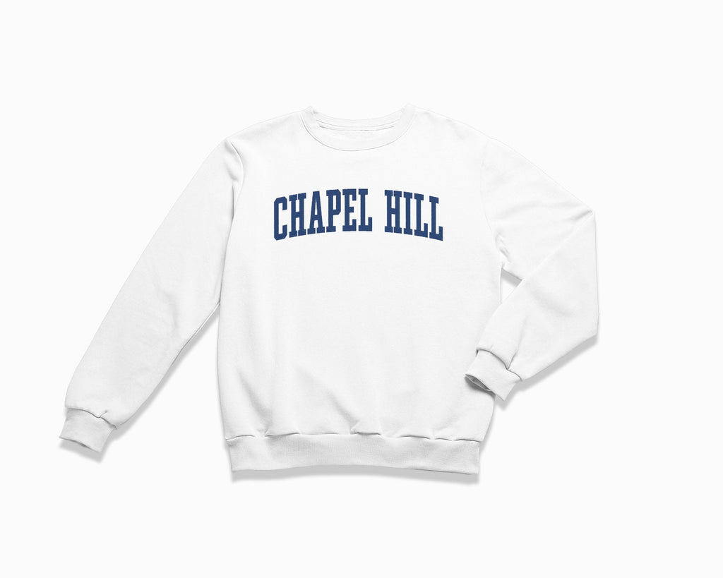 Chapel Hill Crewneck Sweatshirt - White/Navy Blue