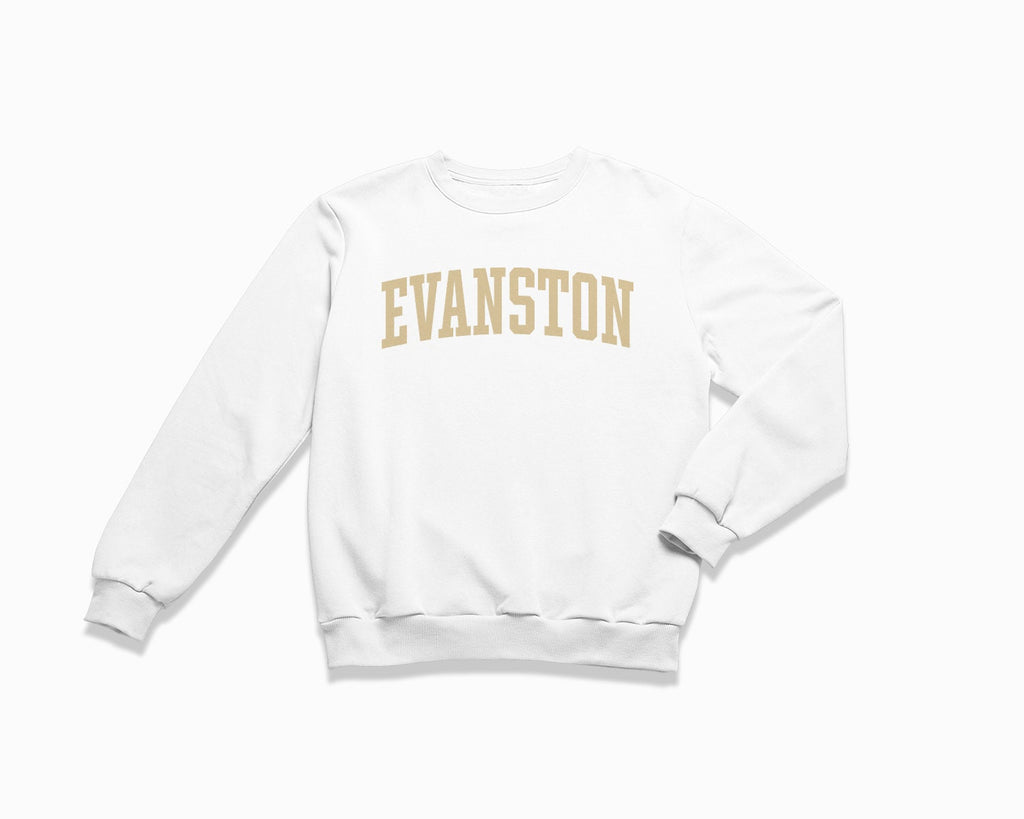 Evanston Crewneck Sweatshirt - White/Tan