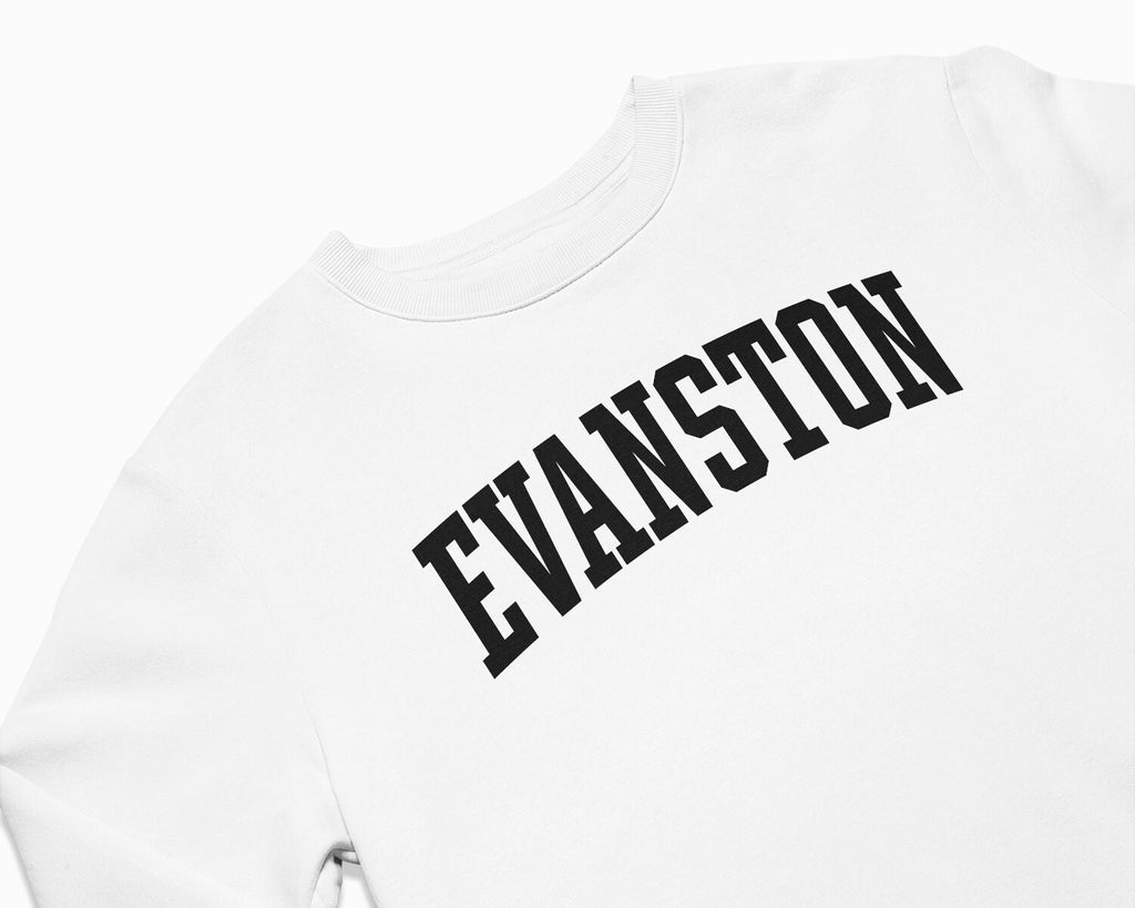 Evanston Crewneck Sweatshirt - White/Black