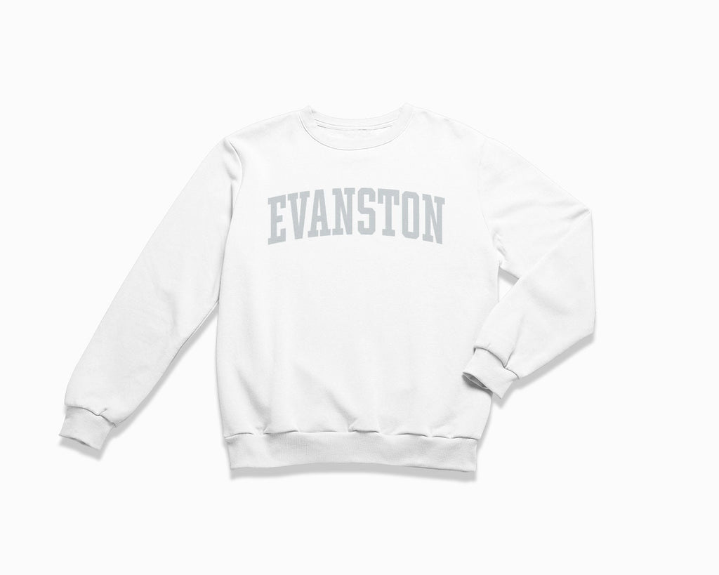 Evanston Crewneck Sweatshirt - White/Grey