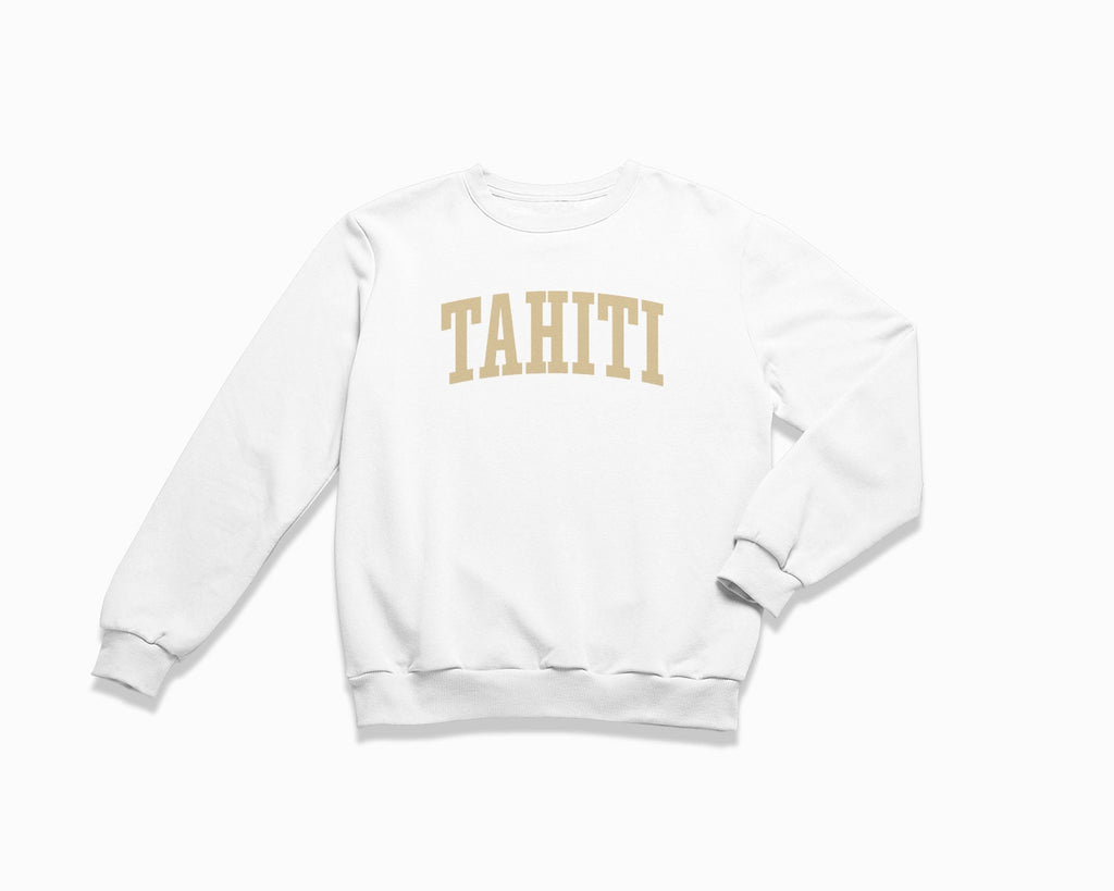 Tahiti Crewneck Sweatshirt - White/Tan