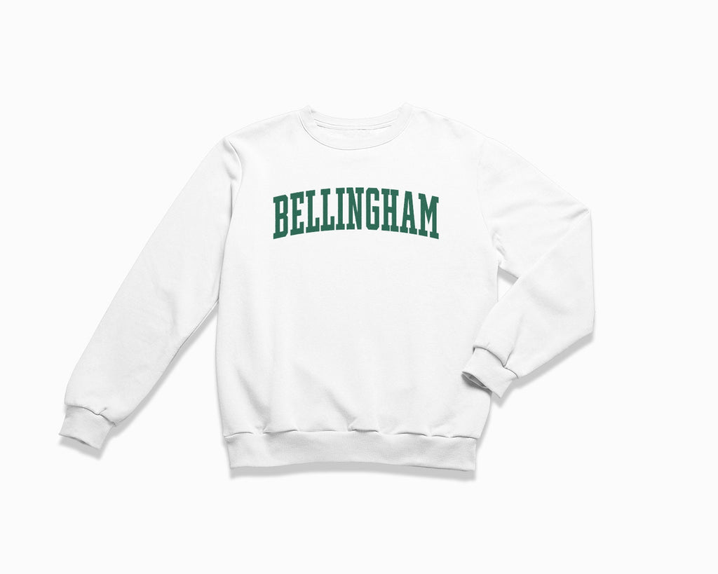 Bellingham Crewneck Sweatshirt - White/Forest Green