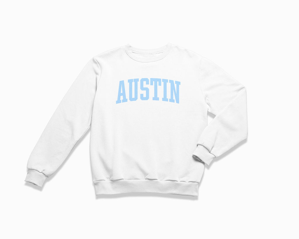 Austin Crewneck Sweatshirt - White/Light Blue