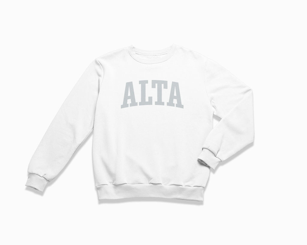 Alta Crewneck Sweatshirt - White/Grey