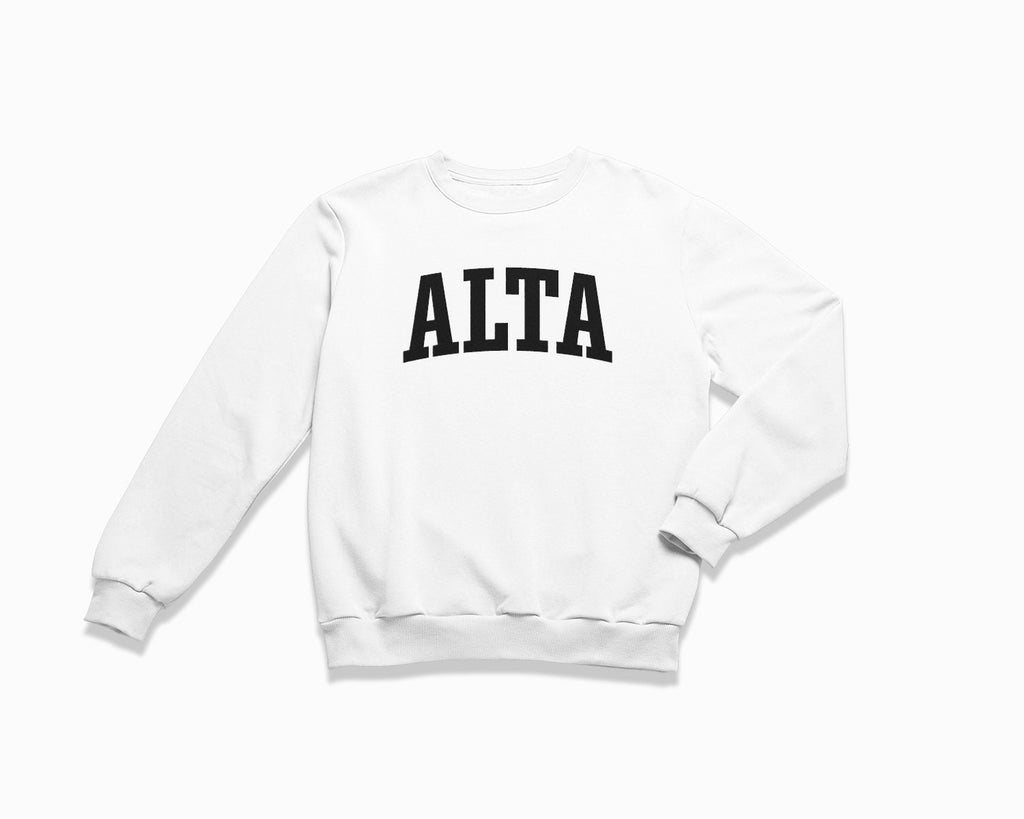 Alta Crewneck Sweatshirt - White/Black