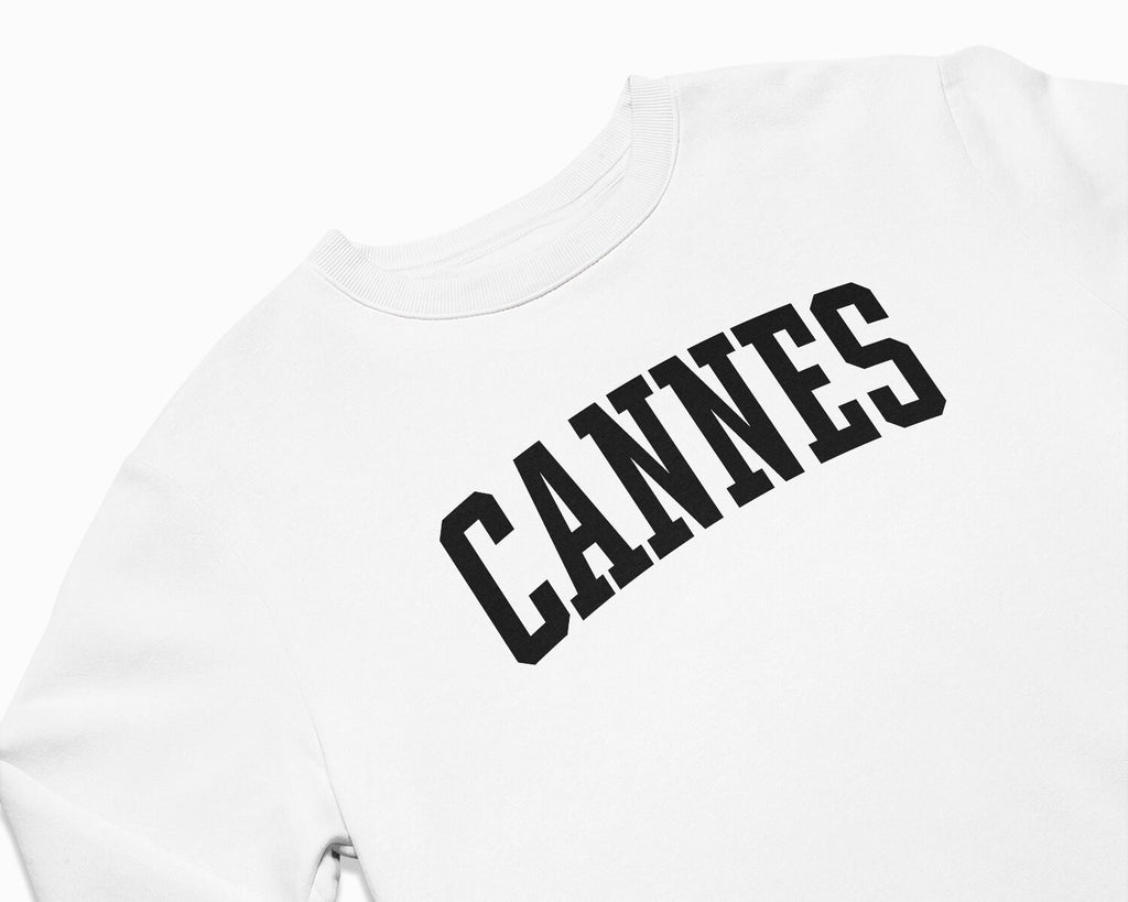 Cannes Crewneck Sweatshirt - White/Black