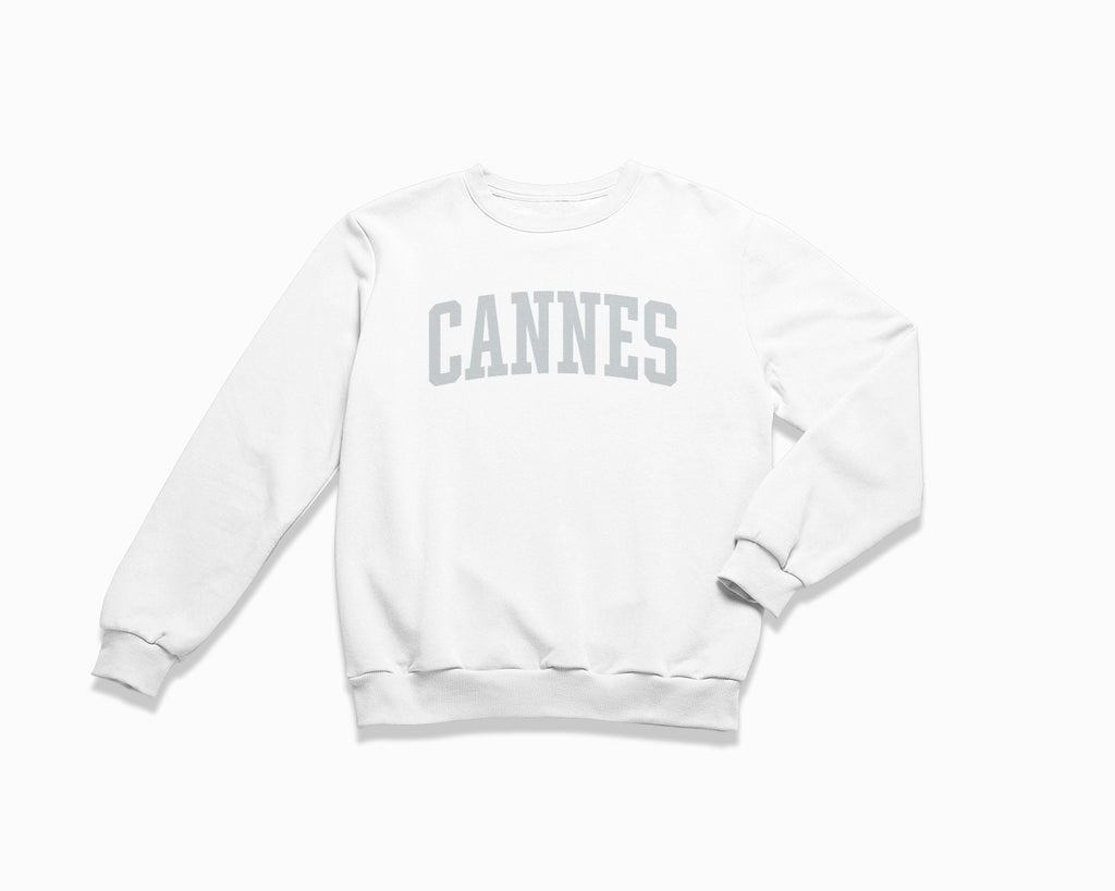 Cannes Crewneck Sweatshirt - White/Grey