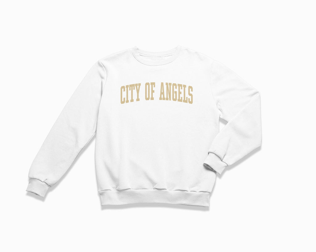 City of Angels Crewneck Sweatshirt - White/Tan