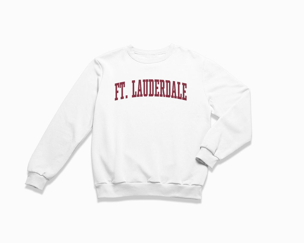Ft. Lauderdale Crewneck Sweatshirt - White/Maroon