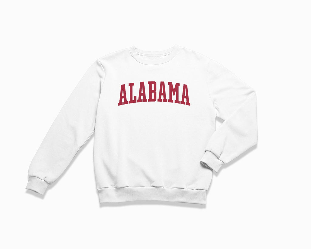 Alabama Crewneck Sweatshirt - White/Crimson