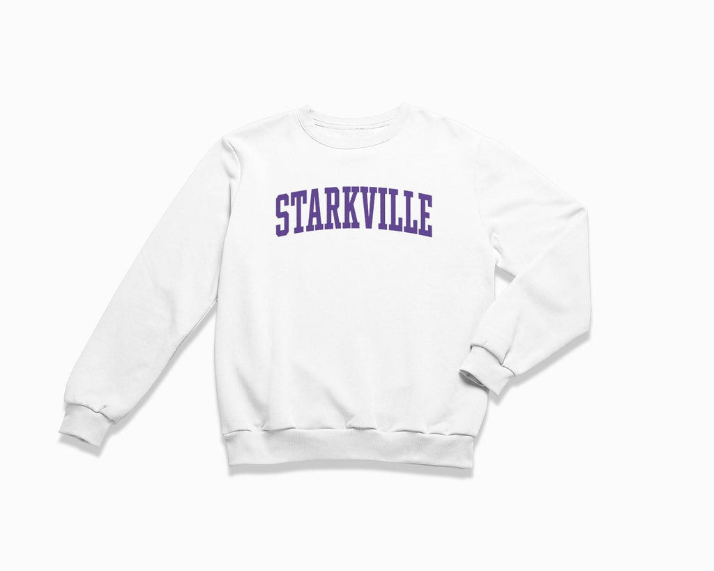 Starkville Crewneck Sweatshirt - White/Purple