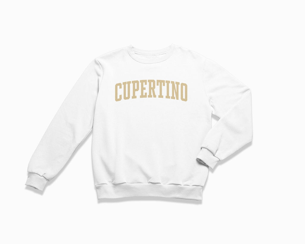 Cupertino Crewneck Sweatshirt - White/Tan