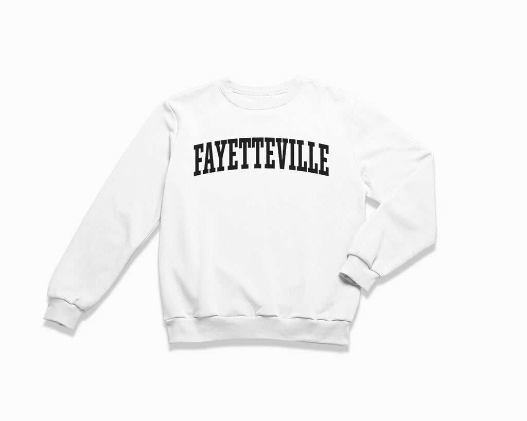 Fayetteville Crewneck Sweatshirt - White/Black