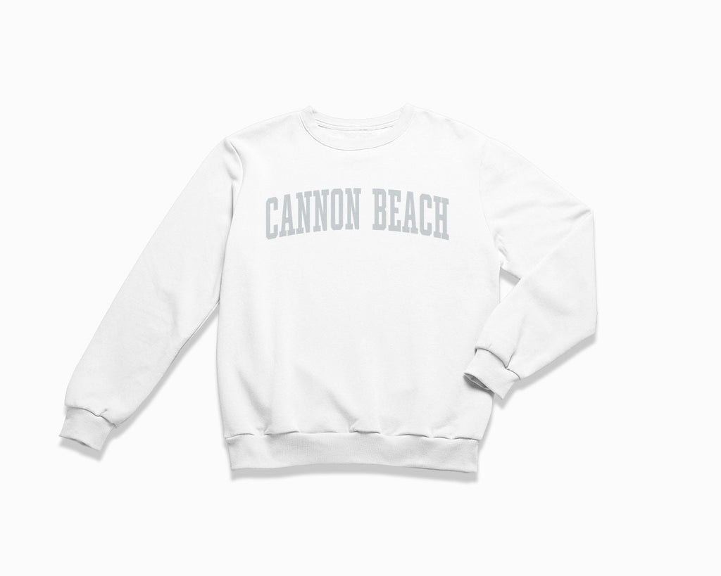 Cannon Beach Crewneck Sweatshirt - White/Grey