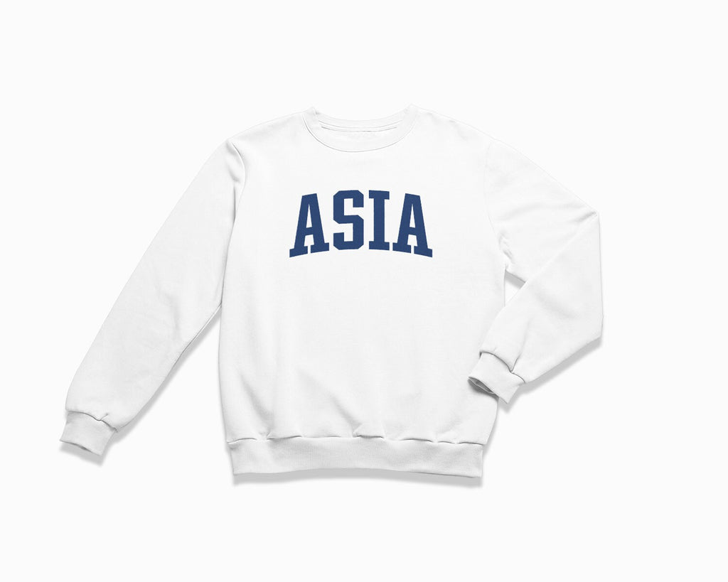 Asia Crewneck Sweatshirt - White/Navy Blue