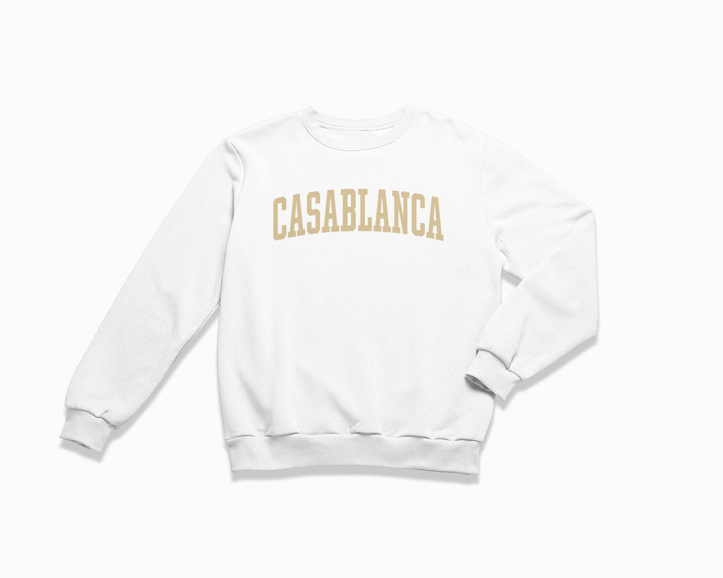 Casablanca Crewneck Sweatshirt - White/Tan