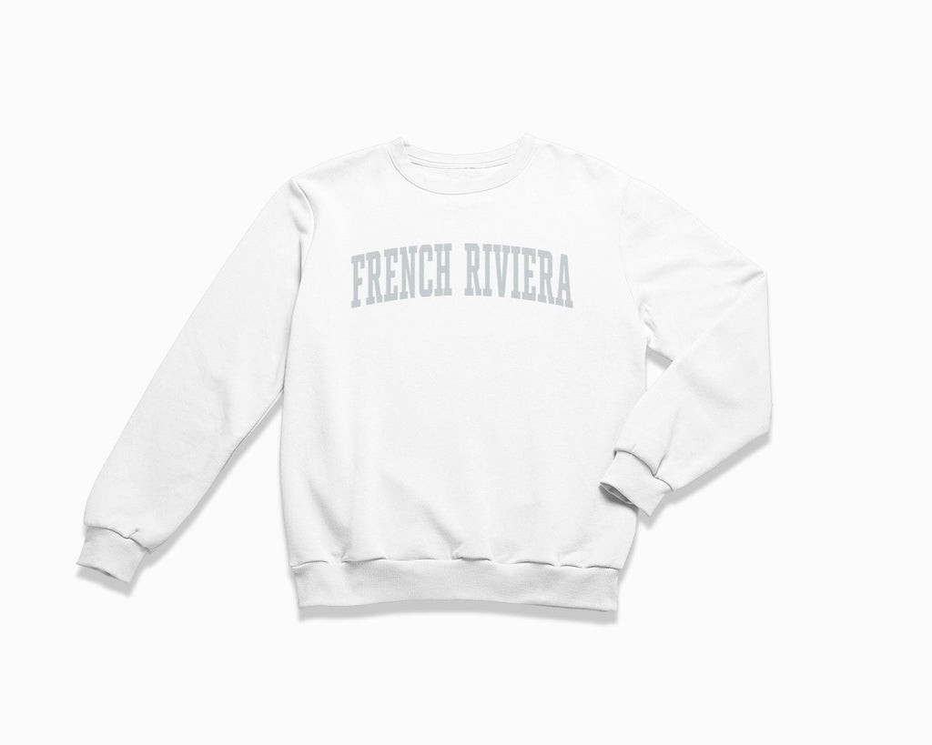 French Riviera Crewneck Sweatshirt - White/Grey