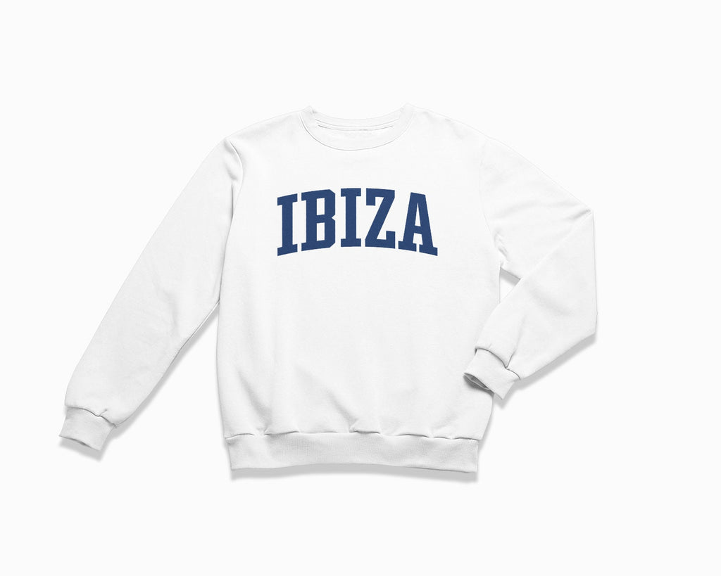 Ibiza Crewneck Sweatshirt - White/Navy Blue