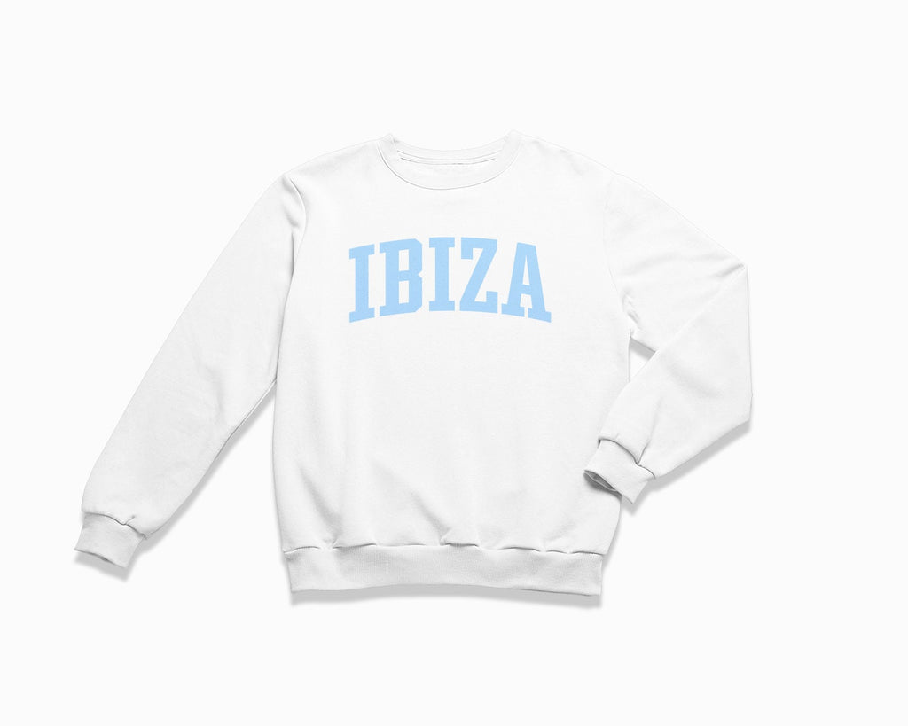 Ibiza Crewneck Sweatshirt - White/Light Blue