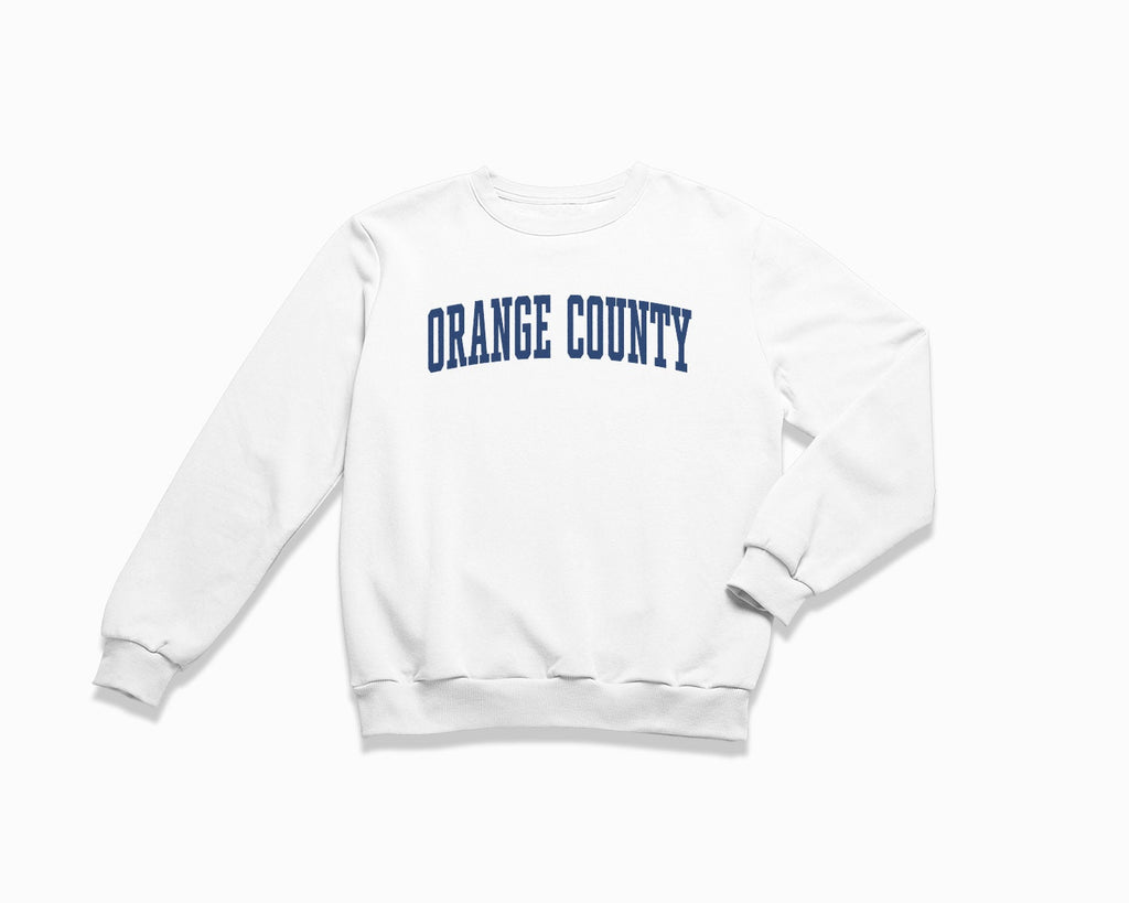 Orange County Crewneck Sweatshirt - White/Navy Blue