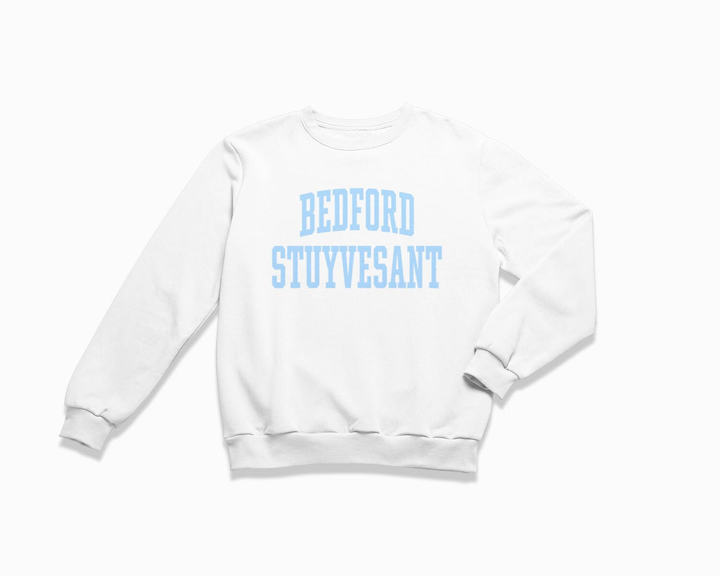 Bedford Stuyvesant Crewneck Sweatshirt - White/Light Blue