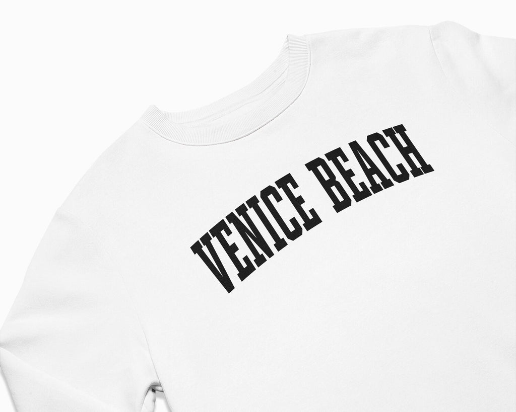 Venice Beach Crewneck Sweatshirt - White/Black