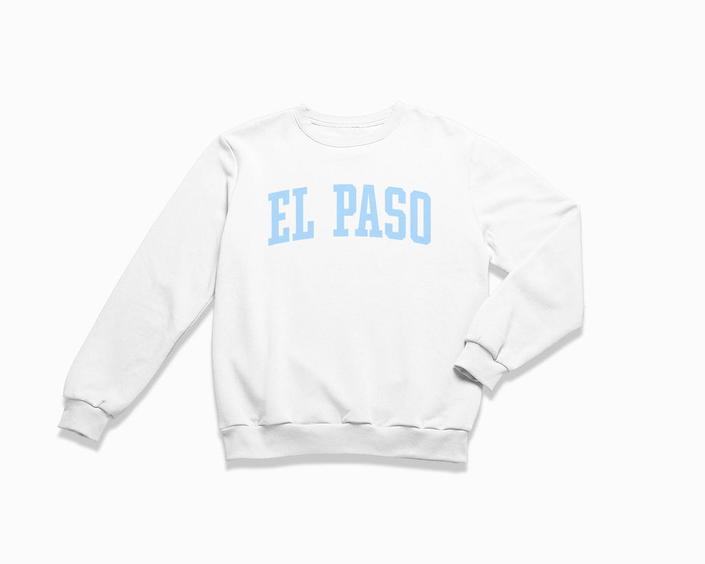 El Paso Crewneck Sweatshirt - White/Light Blue