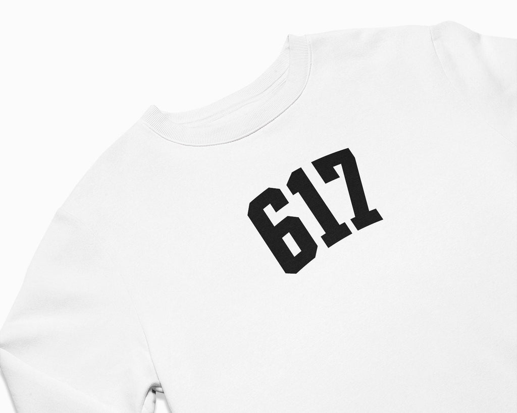 617 (Boston) Crewneck Sweatshirt - White/Black