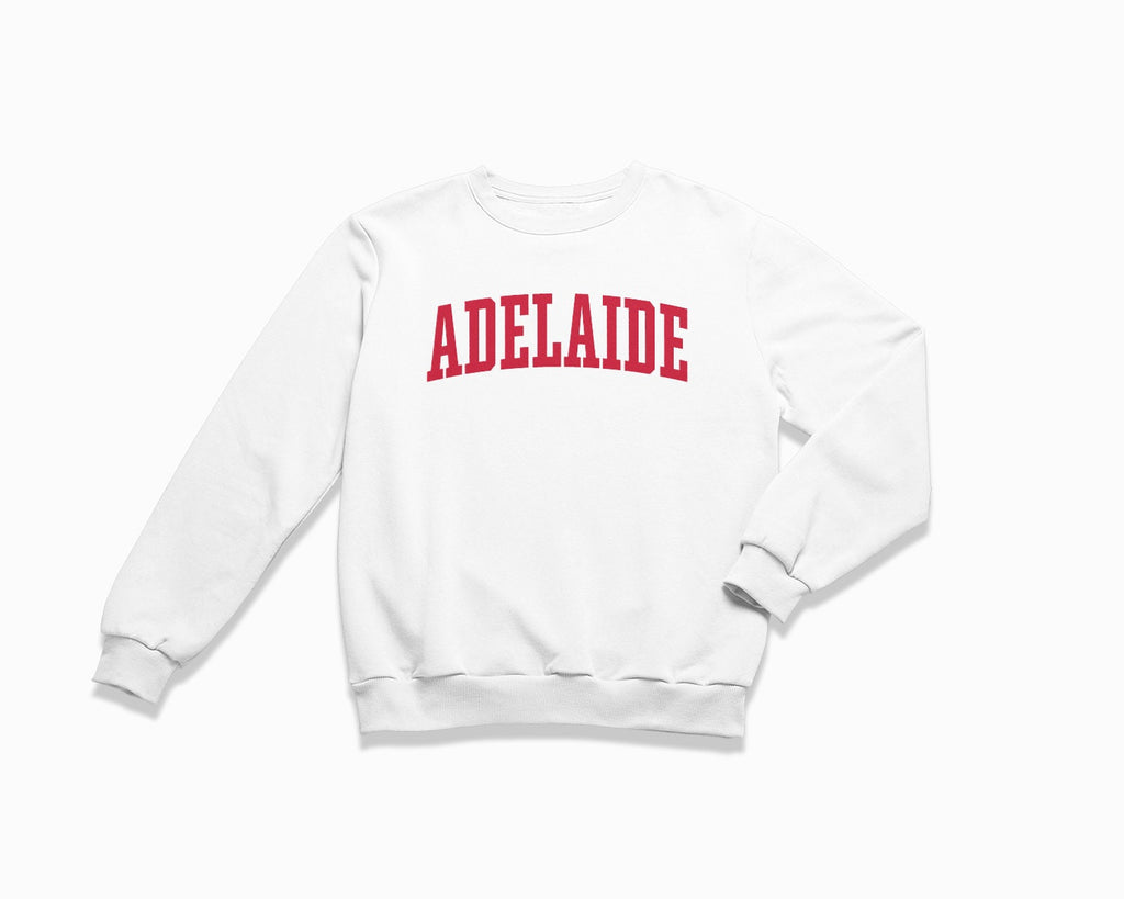 Adelaide Crewneck Sweatshirt - White/Red