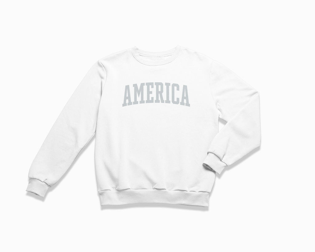 America Crewneck Sweatshirt - White/Grey